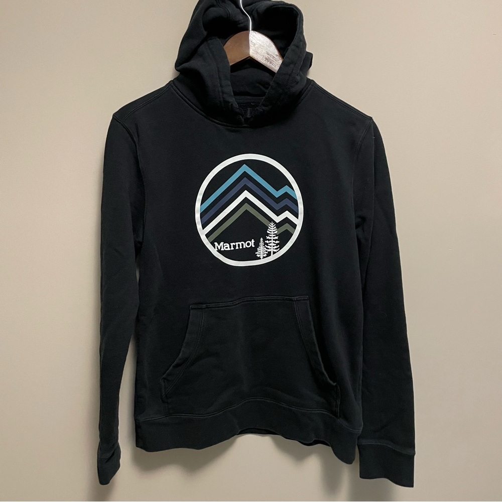 Marmot Black Hooded Sweatshirt Men’s Small